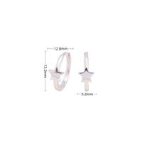 1 Pair Simple Style Star Plating Sterling Silver Earrings sku image 1
