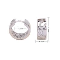 1 Pair Basic Round Inlay Sterling Silver Zircon Earrings sku image 1