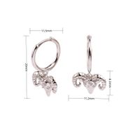 1 Paar Süss Schaf Inlay Sterling Silber Juwel Ohrringe sku image 1