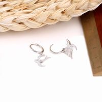 1 Pair Basic Animal Inlay Sterling Silver Zircon Earrings main image 3