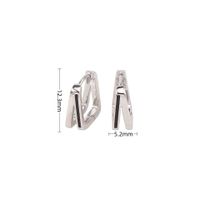 1 Pair Simple Style Square Plating Sterling Silver Earrings sku image 1