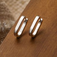 1 Pair Elegant Simple Style Geometric Plating Inlay Copper Zircon 18k Gold Plated Earrings main image 2