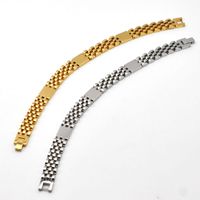 Casual Solid Color Stainless Steel Plating Bracelets main image 1
