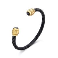 European And American Popular Open Wire Rope Bracelet Adjustable Cable Retro Style Bracelet Wholesale main image 2