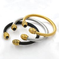 European And American Popular Open Wire Rope Bracelet Adjustable Cable Retro Style Bracelet Wholesale main image 1