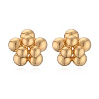 1 Pair Simple Style Commute Flower Plating Copper 18k Gold Plated Ear Studs main image 2