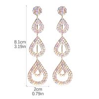 Wholesale Jewelry Elegant Water Droplets Rhinestone Drop Earrings main image 11