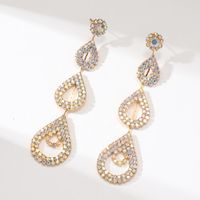 Wholesale Jewelry Elegant Water Droplets Rhinestone Drop Earrings main image 9