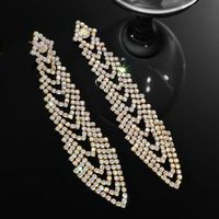 Wholesale Jewelry Elegant Streetwear Geometric Rhinestone Drop Earrings main image 6