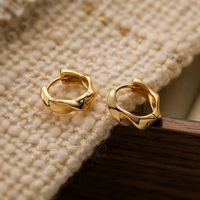 1 Pair Vintage Style Simple Style Commute Geometric Plating Copper 18k Gold Plated Hoop Earrings sku image 1
