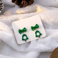 1 Pair Cute Christmas House Christmas Tree Snowflake Plating Alloy Drop Earrings main image 4