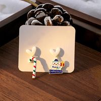 1 Pair Cute Christmas House Christmas Tree Snowflake Plating Alloy Drop Earrings main image 5
