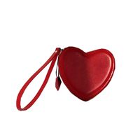 Women's Heart Shape Pu Leather Zipper Wallets sku image 1