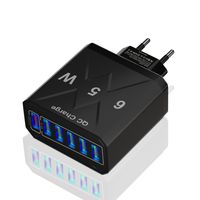 65w Fast Charging Mobile Phone Charger 3.1a Type-c Pd 3usb Multi-port Travel Charger Charging Plug sku image 1