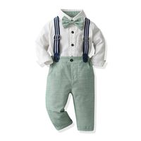 Elegant Solid Color Bowknot Cotton Boys Clothing Sets main image 6
