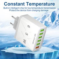 65w Fast Charging Mobile Phone Charger 3.1a Type-c Pd 3usb Multi-port Travel Charger Charging Plug main image 3