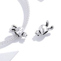 Casual Rabbit Sterling Silver Inlay Zircon Jewelry Accessories main image 4