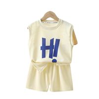 Casual Cute Letter Polyester Boys Clothing Sets main image 5