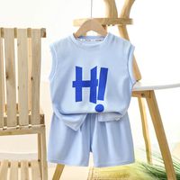 Casual Cute Letter Polyester Boys Clothing Sets main image 3