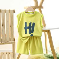 Casual Cute Letter Polyester Boys Clothing Sets main image 4