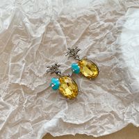 1 Pair Elegant Cute Sweet Pineapple Plating Inlay Copper Zircon 18K Gold Plated Drop Earrings main image 8