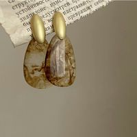 Wholesale Jewelry Retro Marble Resin Drop Earrings main image 5