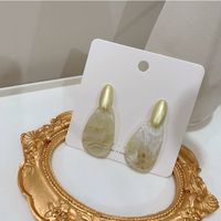 Wholesale Jewelry Retro Marble Resin Drop Earrings sku image 1