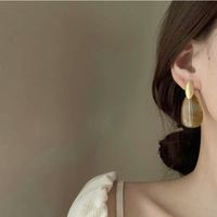 Wholesale Jewelry Retro Marble Resin Drop Earrings main image 3