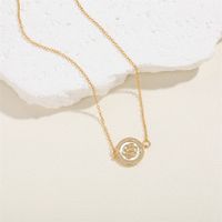 Sweet Commute Clouds Bear Rose Copper Plating Inlay Pearl Shell Zircon 14k Gold Plated Pendant Necklace main image 8