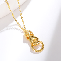 Hip-hop Exaggerated Hand Stainless Steel Plating 18k Gold Plated Pendant Necklace main image 1