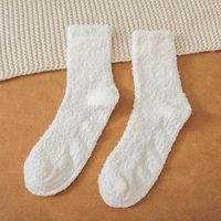 Unisex Casual Solid Color Polyester Crew Socks A Pair sku image 1