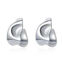 1 Pair Simple Style Geometric Plating Sterling Silver Ear Studs main image 3