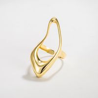Simple Style Solid Color Sterling Silver Gold Plated Rings In Bulk main image 1