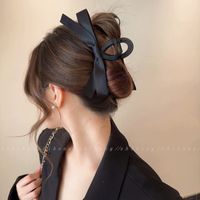 Style Classique Noeud D'arc Chiffon Griffes De Cheveux sku image 1