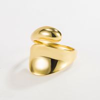 Simple Style Solid Color Sterling Silver Gold Plated Rings In Bulk main image 2
