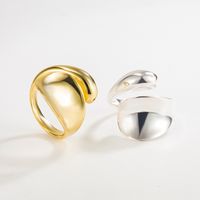 Simple Style Solid Color Sterling Silver Gold Plated Rings In Bulk main image 1