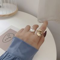 Simple Style Solid Color Sterling Silver Gold Plated Rings In Bulk main image 3