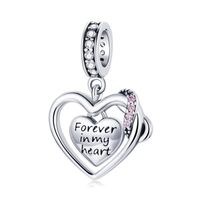 Casual Heart Shape Sterling Silver Inlay Zircon Jewelry Accessories sku image 4