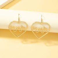 Wholesale Jewelry Sweet Heart Shape Alloy Plating Drop Earrings main image 5