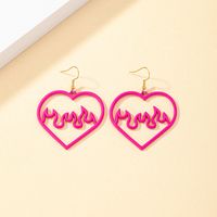 Wholesale Jewelry Sweet Heart Shape Alloy Plating Drop Earrings main image 4
