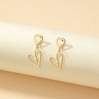 Wholesale Jewelry Commute Heart Shape Alloy Plating Drop Earrings main image 1
