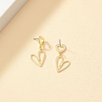 Wholesale Jewelry Commute Heart Shape Alloy Plating Drop Earrings main image 4