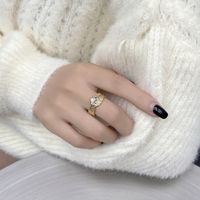 Simple Style Solid Color Sterling Silver Zircon Rings In Bulk main image 4