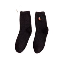 Femmes Mignon Couleur Unie Coton Crew Socks Une Paire main image 4