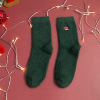 Women's Cute Solid Color Cotton Crew Socks A Pair sku image 4