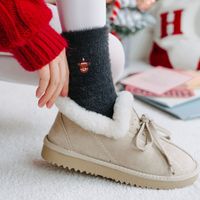 Women's Cute Solid Color Cotton Crew Socks A Pair main image 3