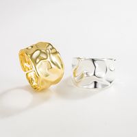 Simple Style Solid Color Sterling Silver Gold Plated Rings In Bulk main image 6