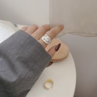 Simple Style Solid Color Sterling Silver Gold Plated Rings In Bulk main image 3