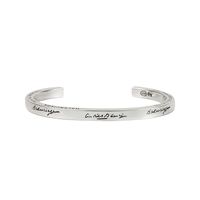 Pulsera S925 Con Letras Inglesas De La Industria Pesada De Plata De Ley, Diseño De Interés Especial, Pulsera De Plata Tailandesa Sencilla Y Ligera De Lujo Para Internet De Celebridades Que Combina Con Todo main image 2