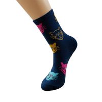 Women's Cartoon Style Cute Cat Cotton Crew Socks A Pair main image 5